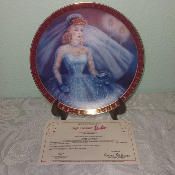 **Vintage BARBIE!!** High Fashion Barbie Porcelain Plate Collection of 8 Plates - Picture 6 of 15